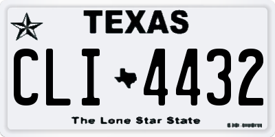 TX license plate CLI4432