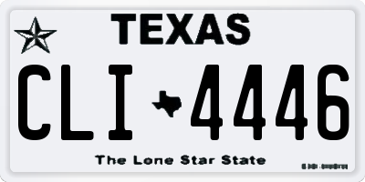 TX license plate CLI4446