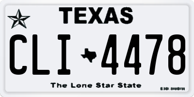 TX license plate CLI4478