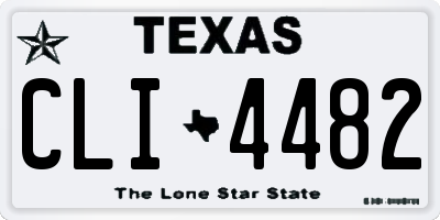 TX license plate CLI4482