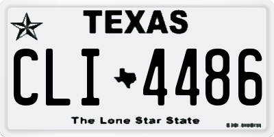 TX license plate CLI4486