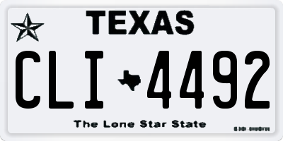 TX license plate CLI4492