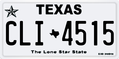 TX license plate CLI4515