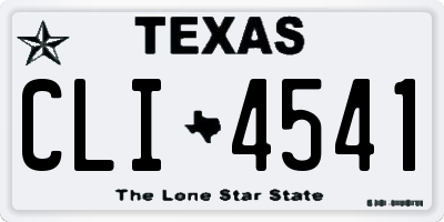 TX license plate CLI4541