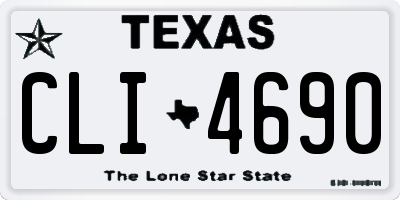 TX license plate CLI4690