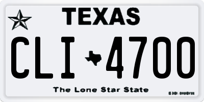 TX license plate CLI4700