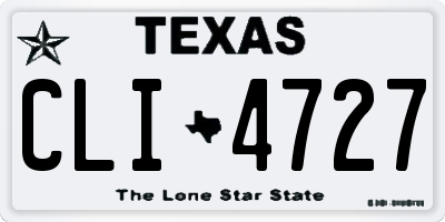TX license plate CLI4727