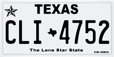 TX license plate CLI4752