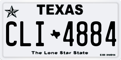 TX license plate CLI4884