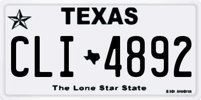 TX license plate CLI4892