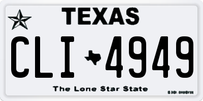 TX license plate CLI4949