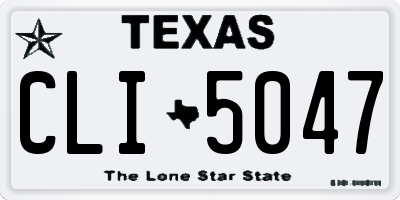 TX license plate CLI5047