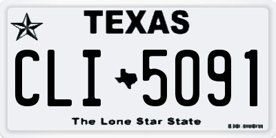 TX license plate CLI5091