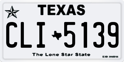 TX license plate CLI5139