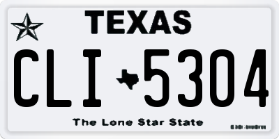 TX license plate CLI5304