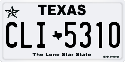 TX license plate CLI5310