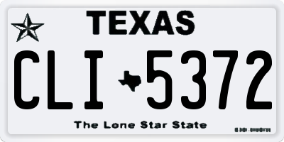 TX license plate CLI5372