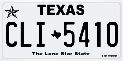 TX license plate CLI5410