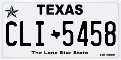 TX license plate CLI5458