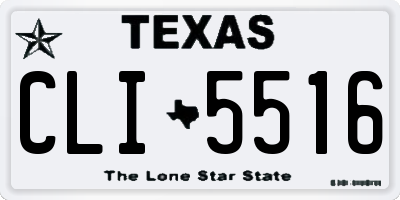 TX license plate CLI5516