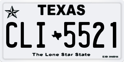 TX license plate CLI5521