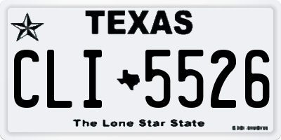 TX license plate CLI5526
