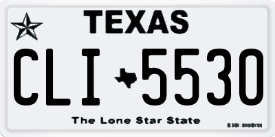 TX license plate CLI5530