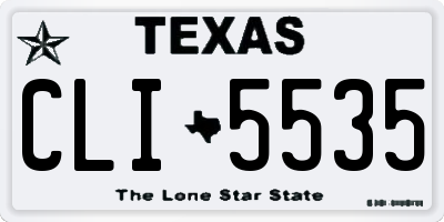 TX license plate CLI5535