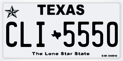 TX license plate CLI5550