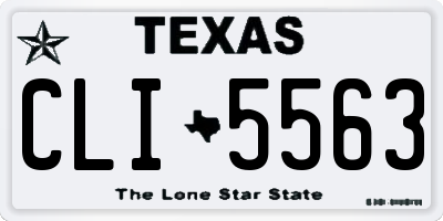 TX license plate CLI5563