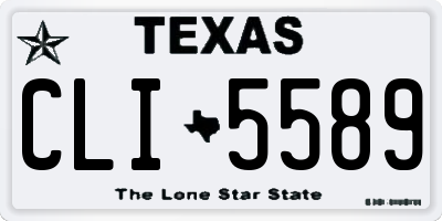 TX license plate CLI5589