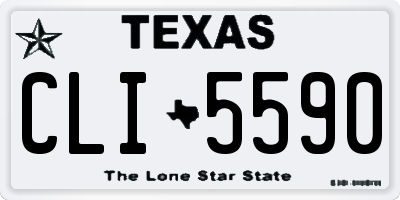 TX license plate CLI5590