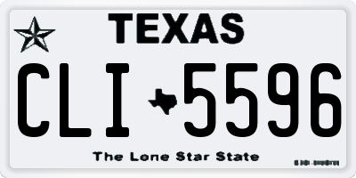 TX license plate CLI5596