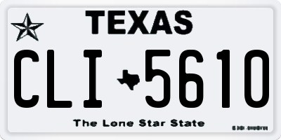 TX license plate CLI5610