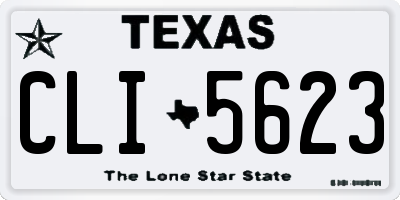 TX license plate CLI5623