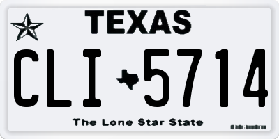 TX license plate CLI5714