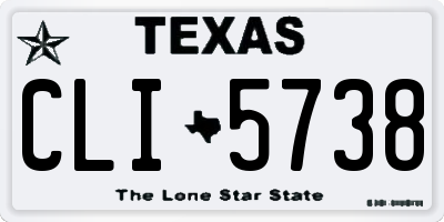 TX license plate CLI5738
