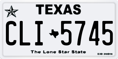 TX license plate CLI5745