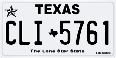 TX license plate CLI5761