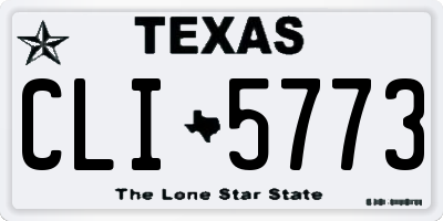 TX license plate CLI5773