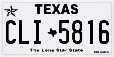 TX license plate CLI5816