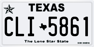 TX license plate CLI5861