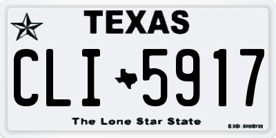 TX license plate CLI5917