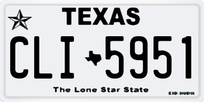 TX license plate CLI5951