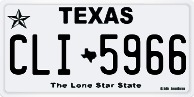 TX license plate CLI5966