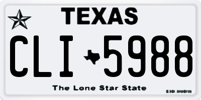 TX license plate CLI5988