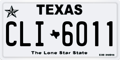 TX license plate CLI6011