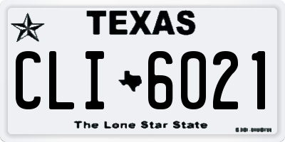 TX license plate CLI6021