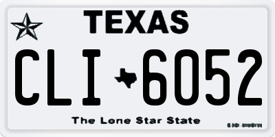 TX license plate CLI6052