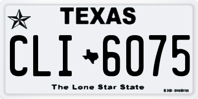 TX license plate CLI6075